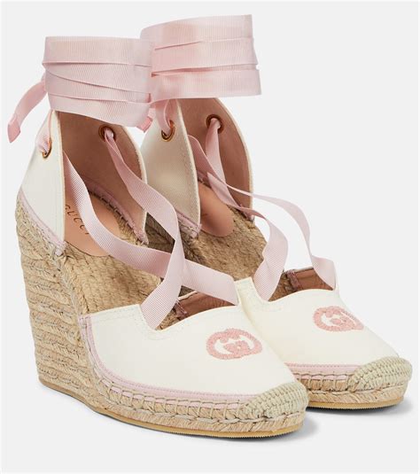 white gucci wedges|gucci gg espadrilles.